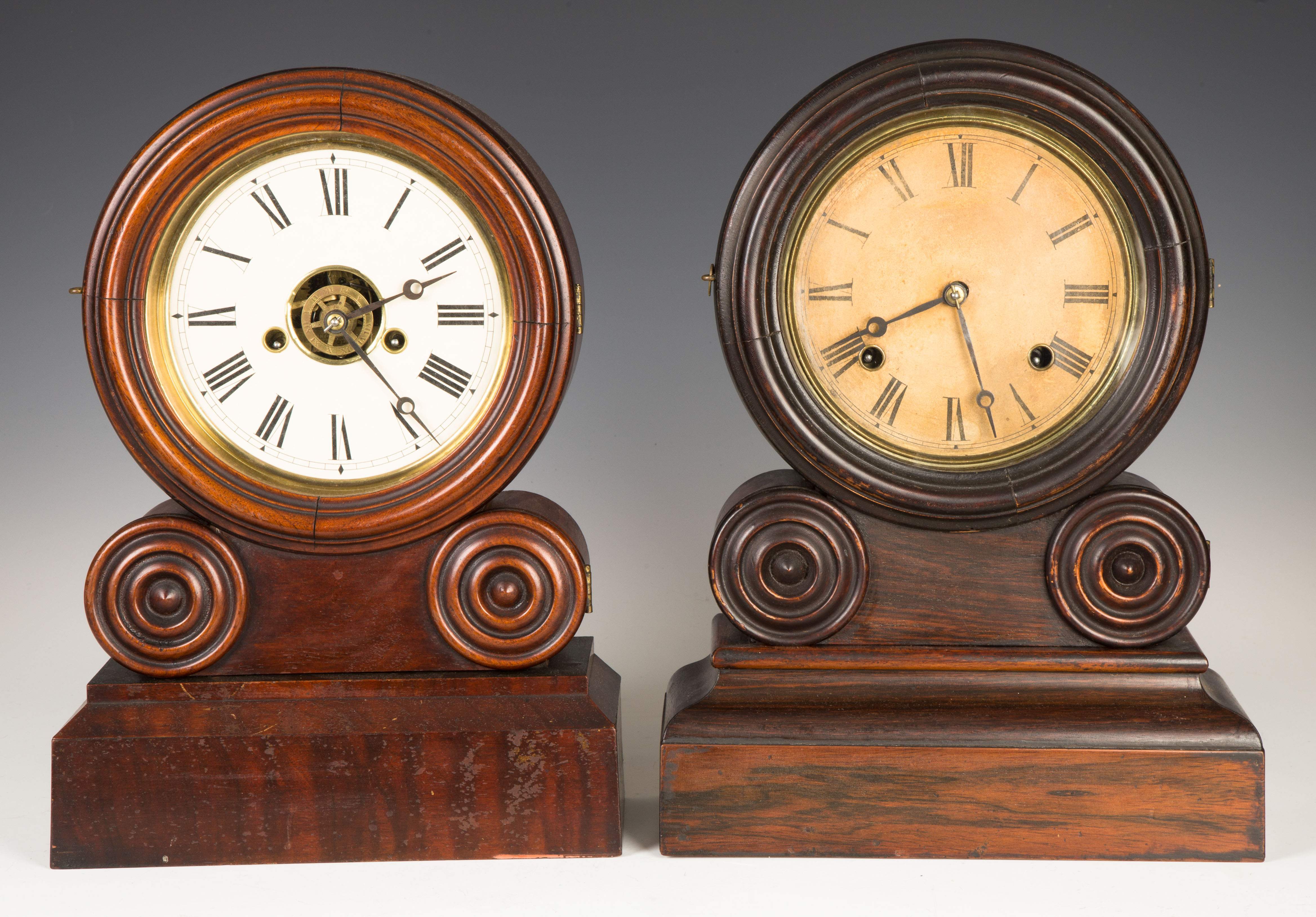 Two Ingraham Grecian Model Shelf Clocks Cottone Auctions