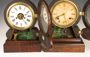 Two Ingraham Grecian Model Shelf Clocks