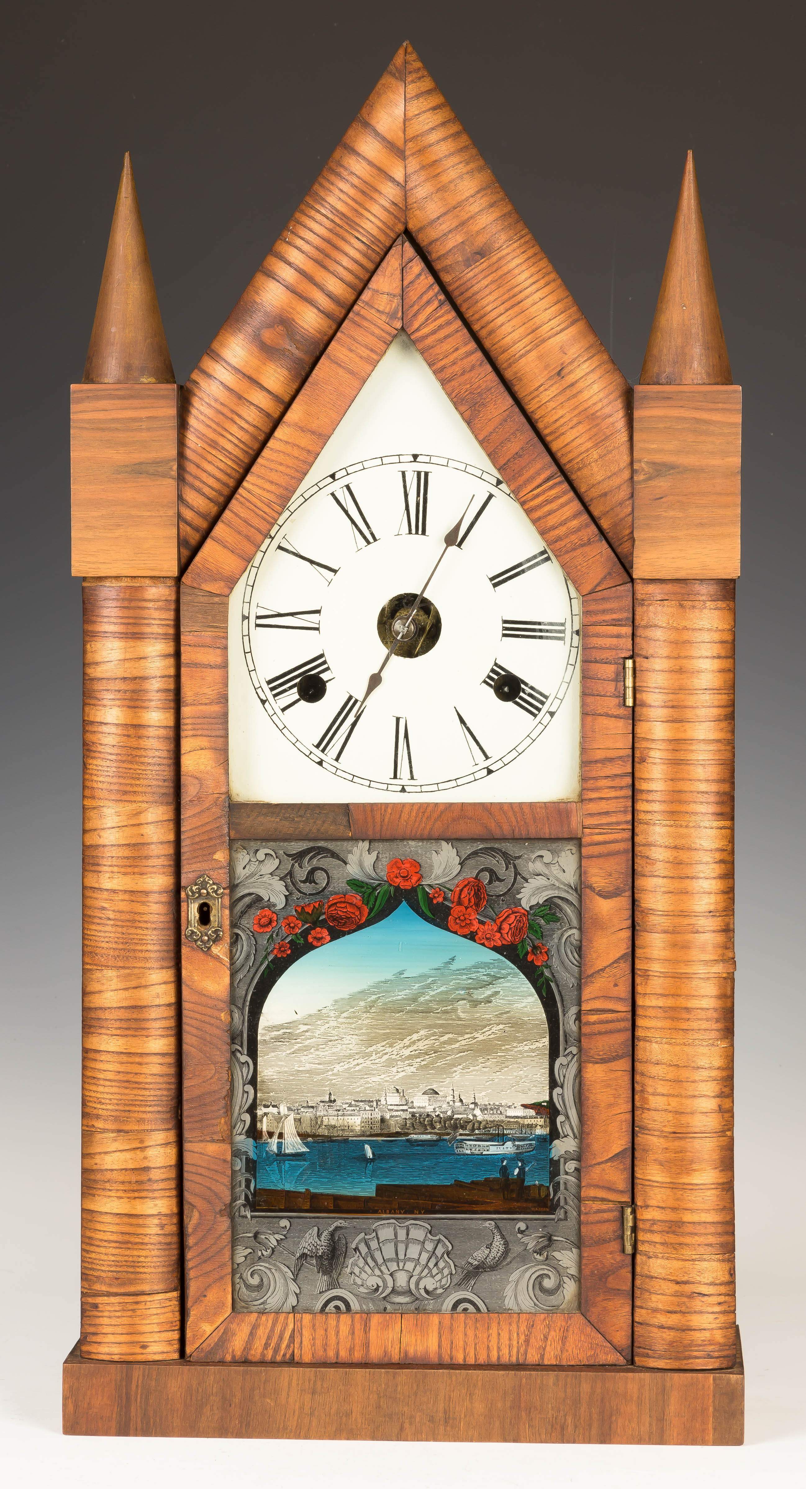 Chauncey Jerome Oversized Steeple Shelf Clock Cottone Auctions