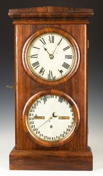 Seth Thomas Parlor Double Dial Calendar Shelf  Clock