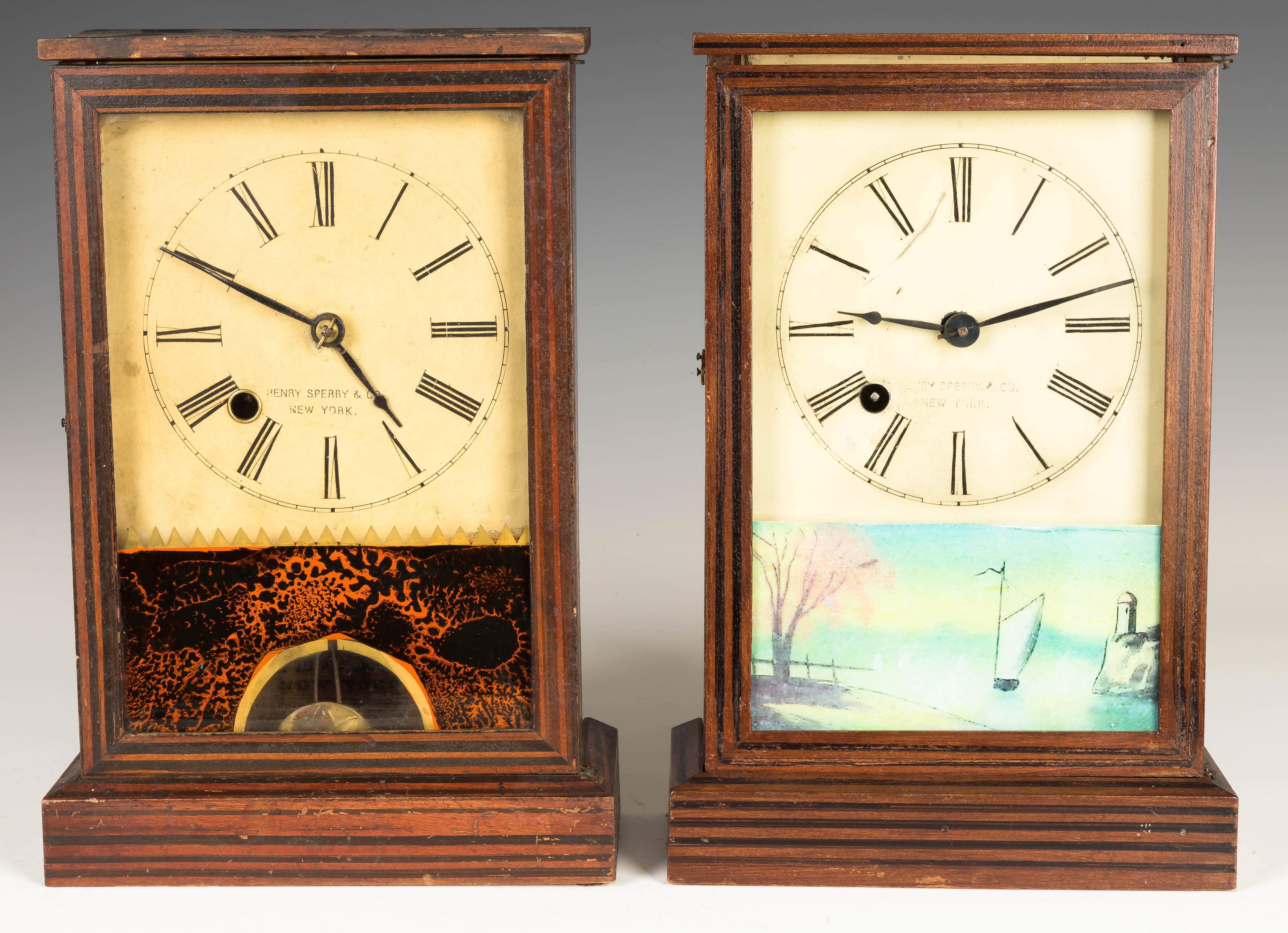 Two Henry Sperry Cottage Clocks Cottone Auctions