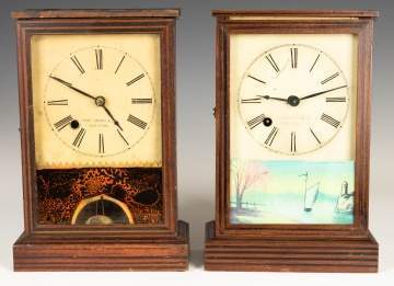 Two Henry Sperry Cottage Clocks