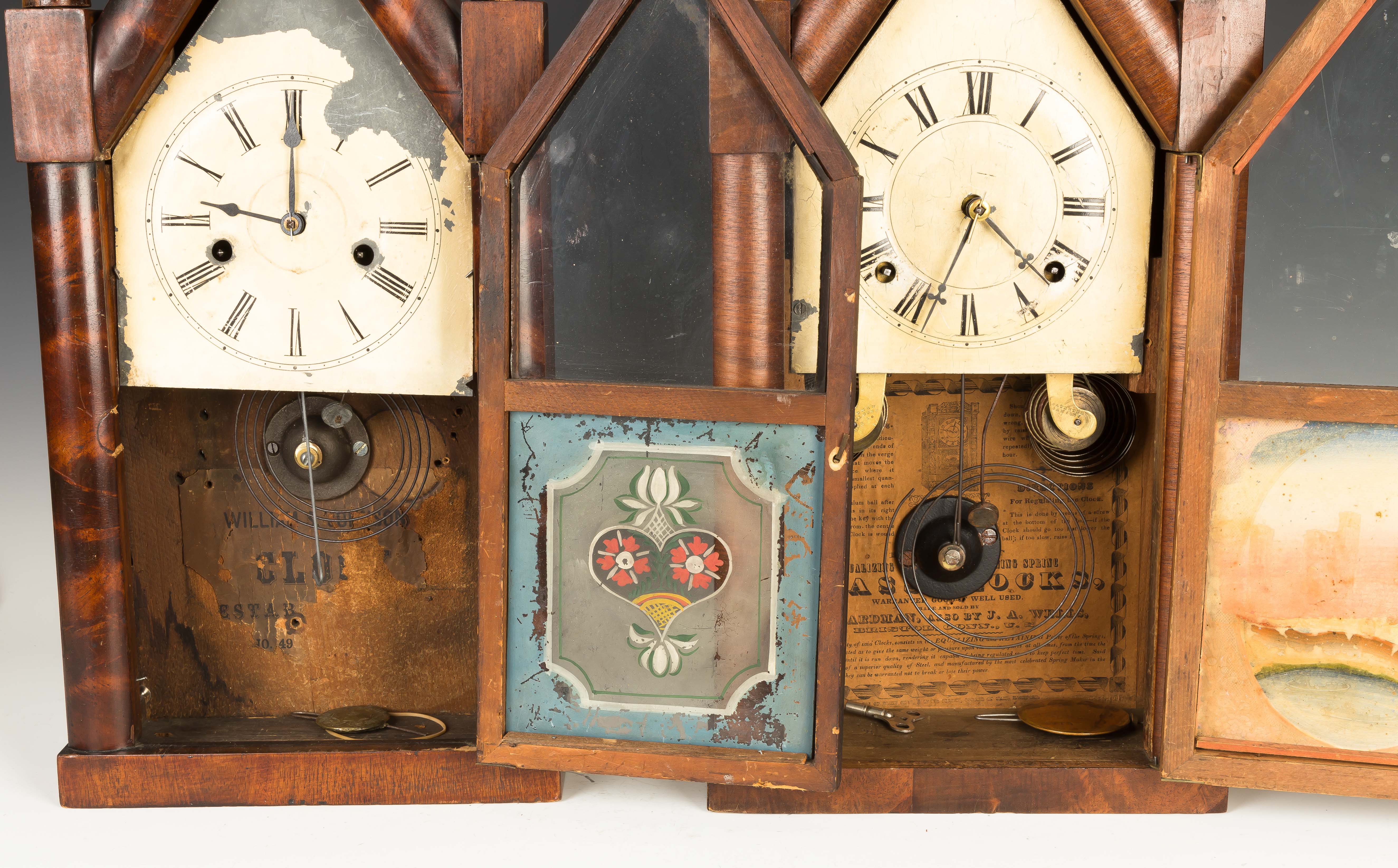 Two Steeple Shelf Clocks | Cottone Auctions