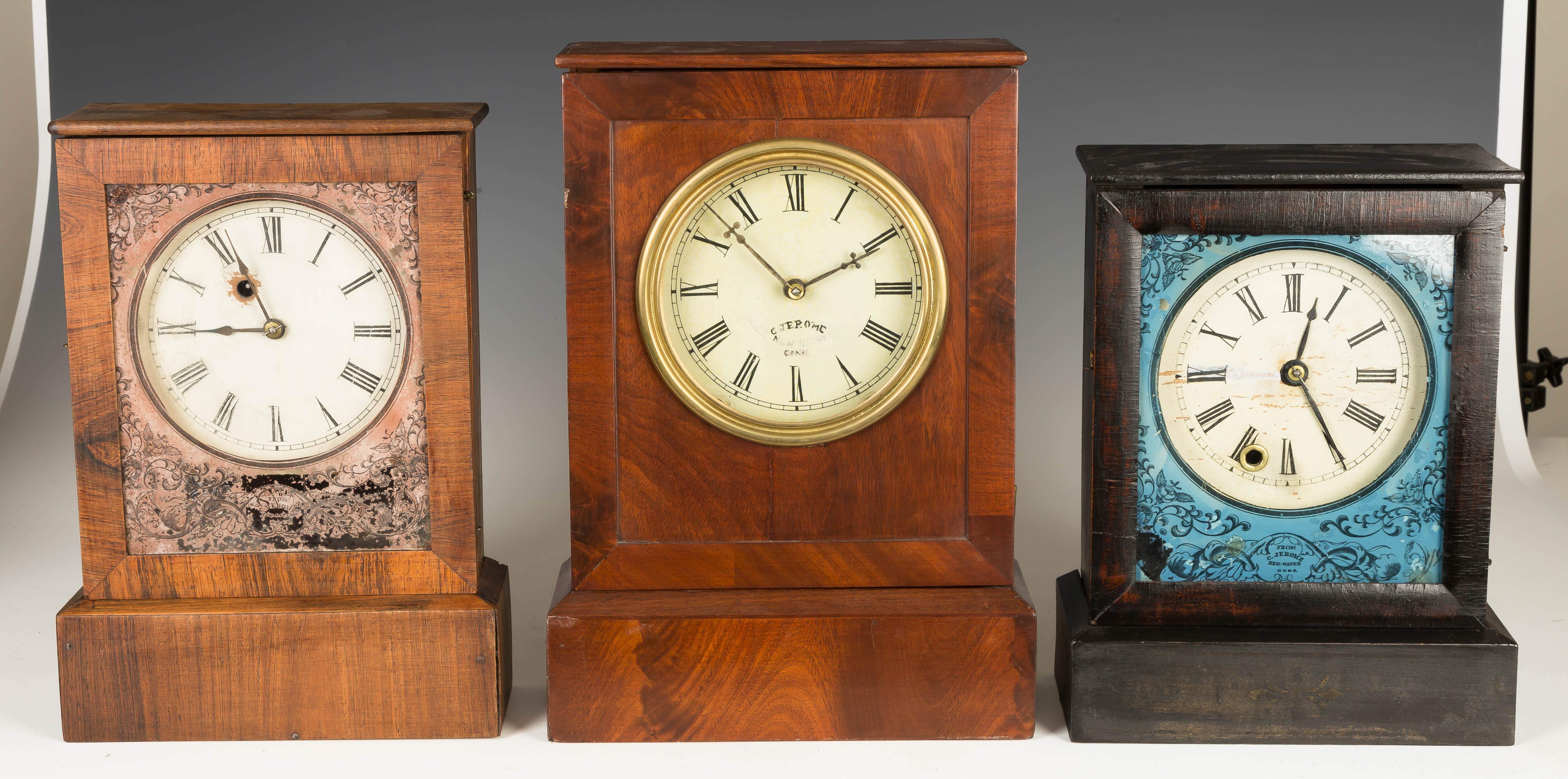 Three C. N. Jerome Cottage Clocks Cottone Auctions