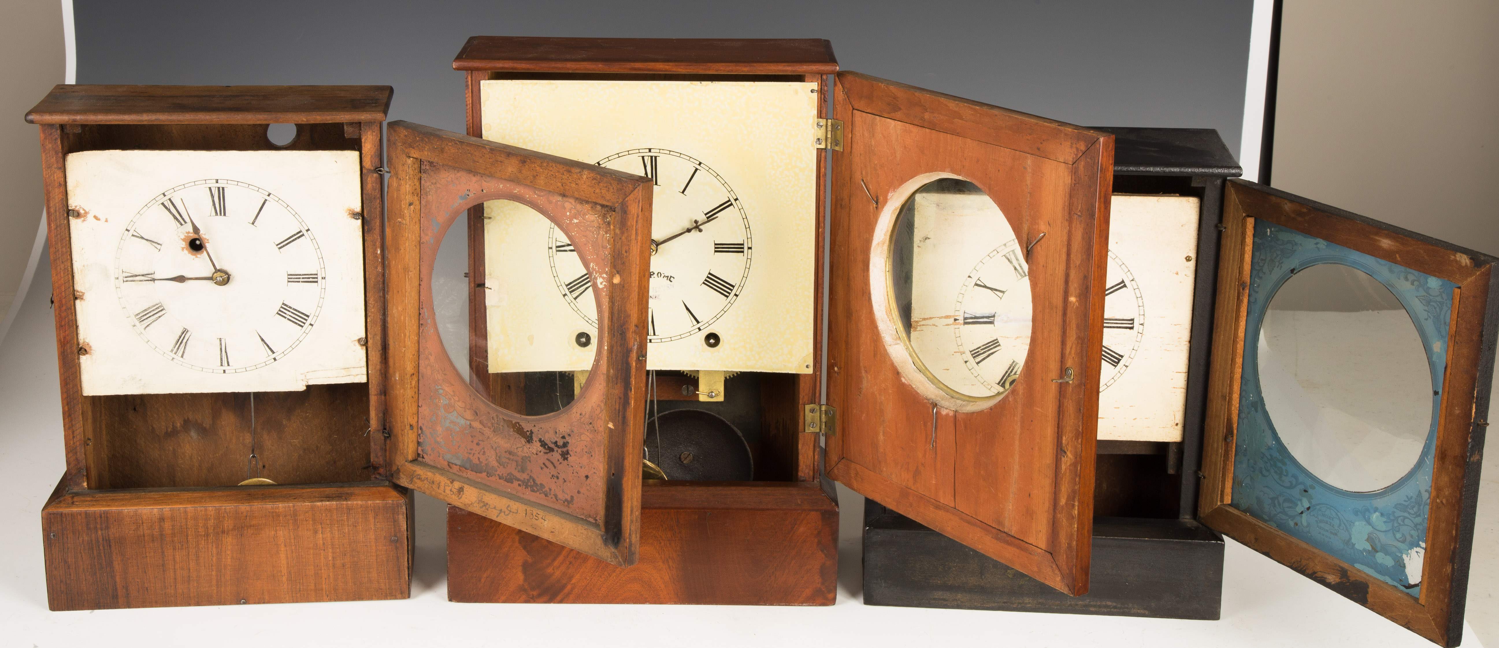 Three C. N. Jerome Cottage Clocks Cottone Auctions