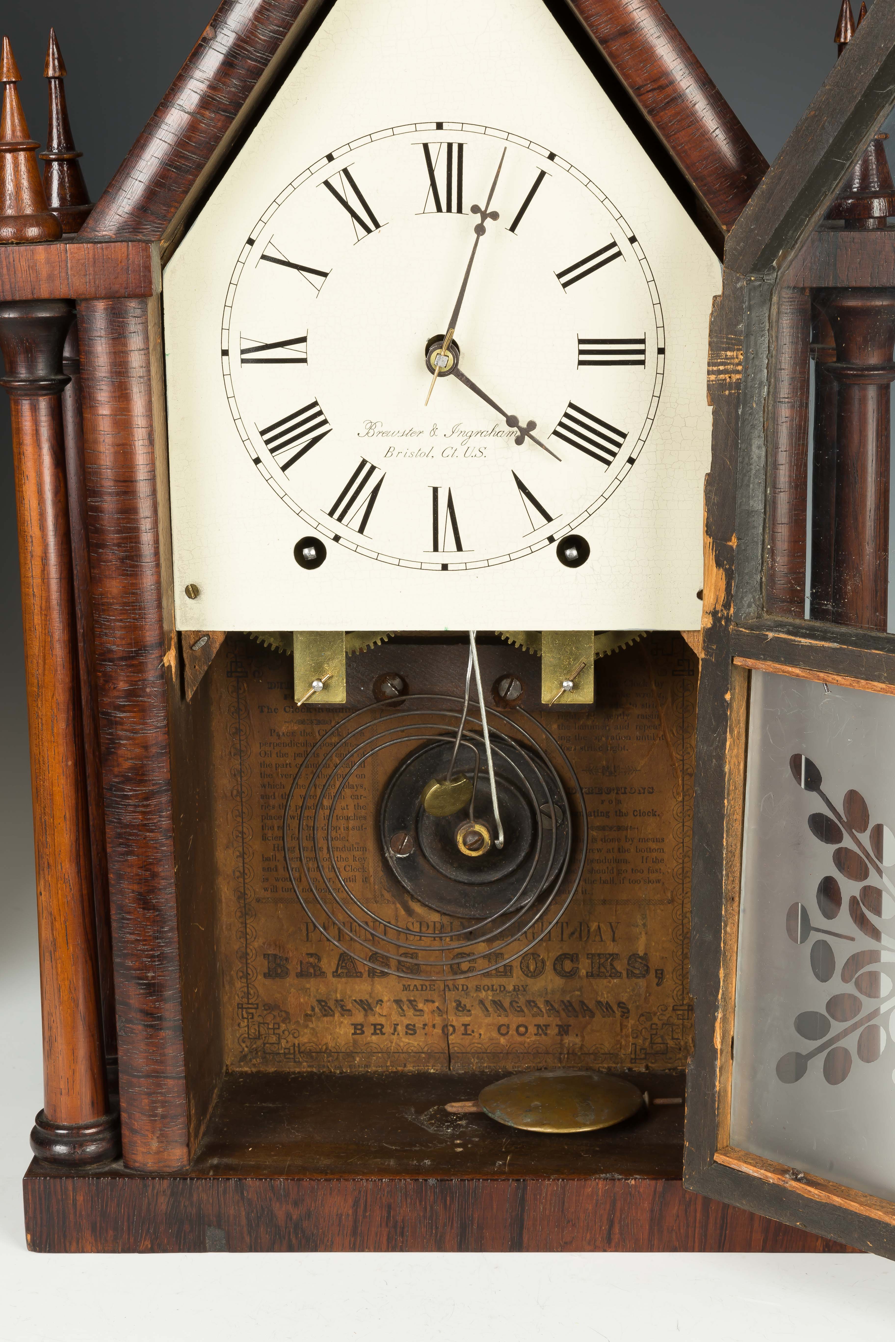 Brewster & Ingraham Four Steeple Shelf Clock Cottone Auctions
