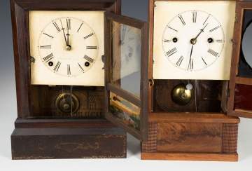 Two J.C. Brown Cottage Clocks