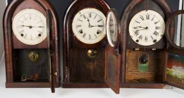 Three Various Beehive Shelf Clocks