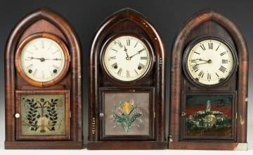 Three Various Beehive Shelf Clocks