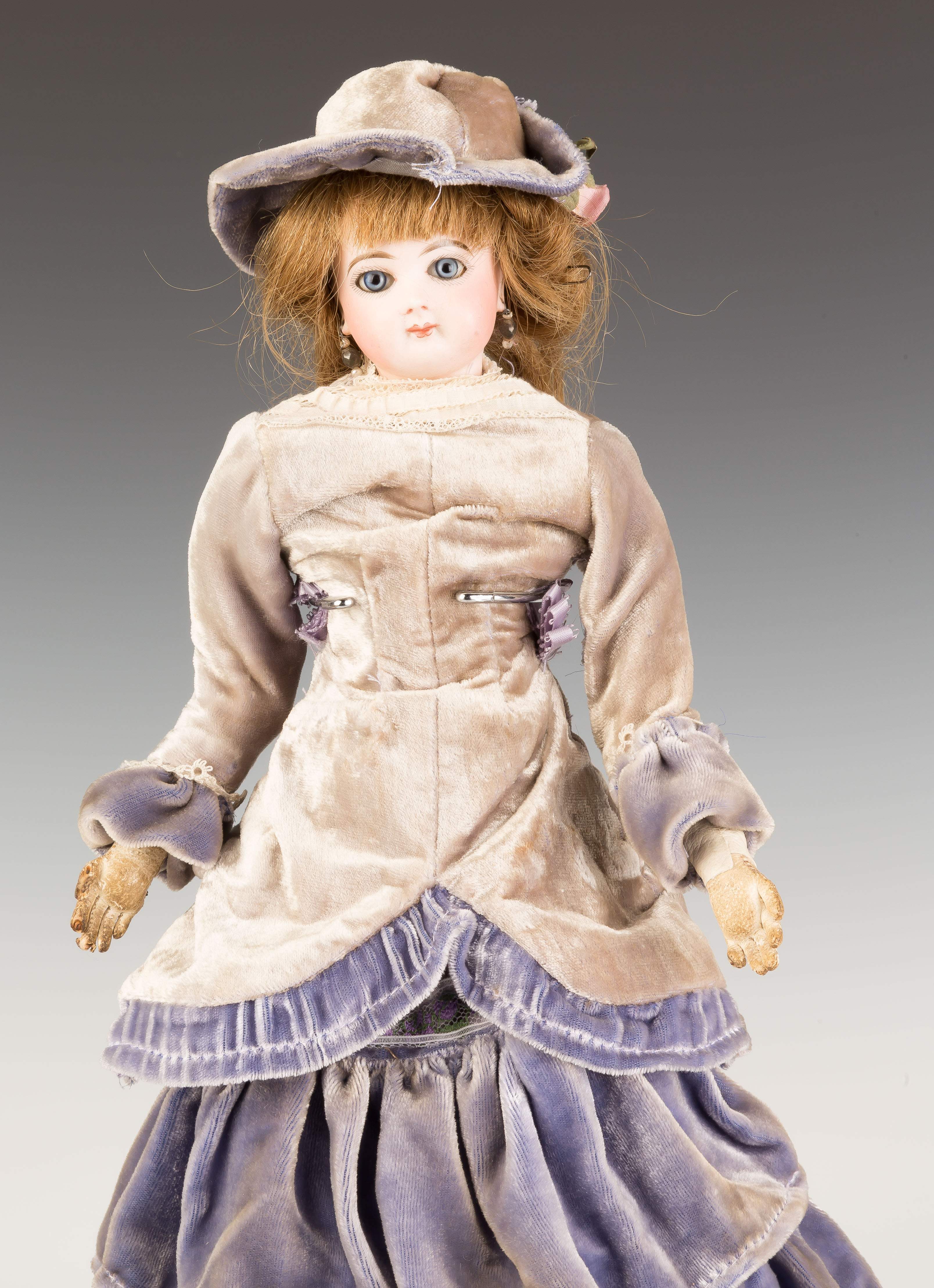 antique french fashion doll dress Large Antique 21” Portrait Jumeau French Fashion Bisque Shoulder Head – Doll  Kingdom Us main image 1