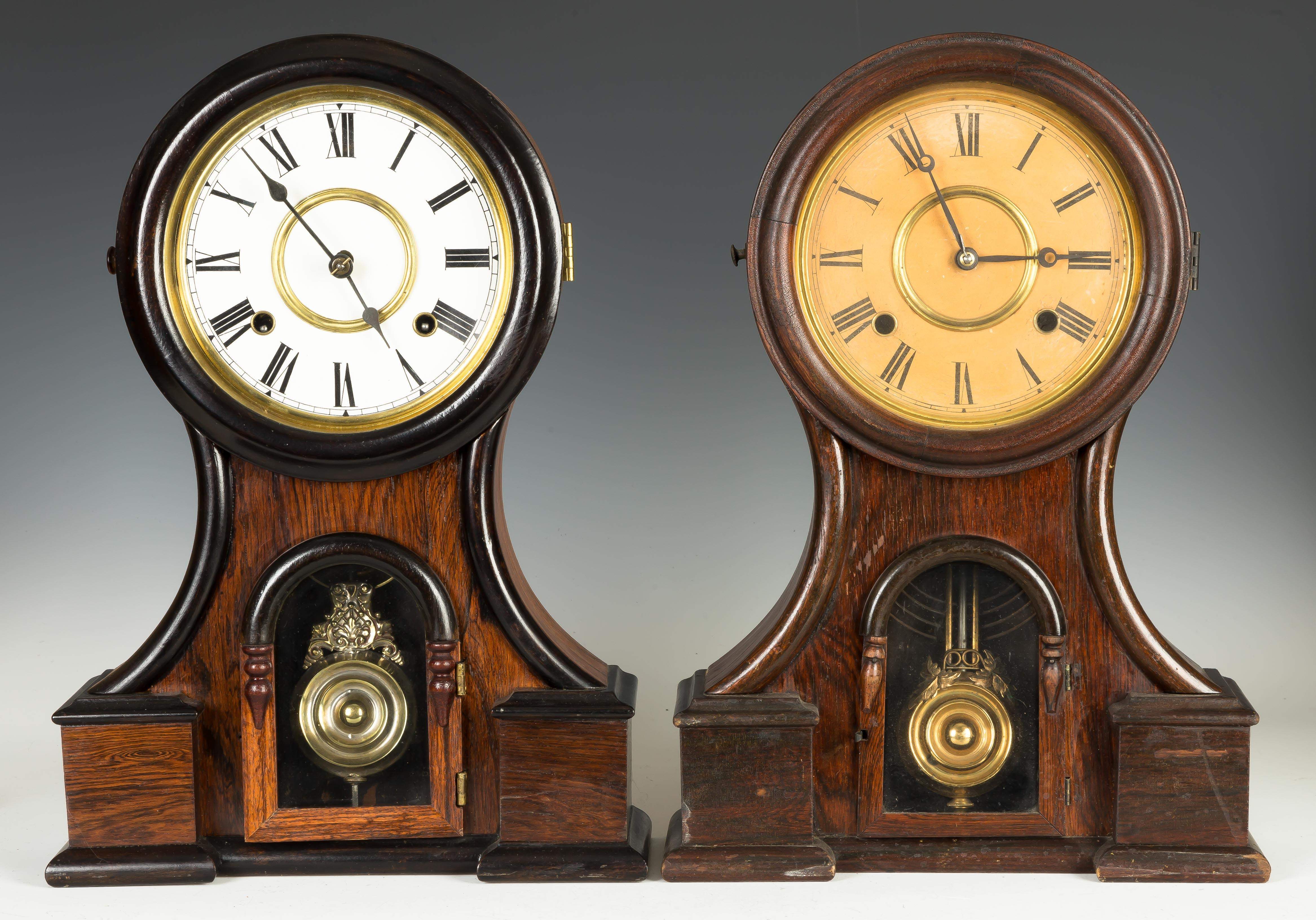 Two Ingraham Huron Model Shelf Clocks | Cottone Auctions