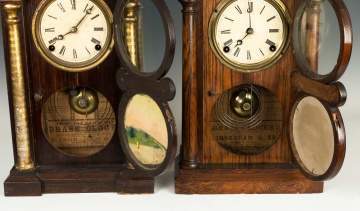 Two E. Ingraham & Co. Shelf Clocks
