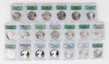 Estate Graded Silver Eagle Coin Collection