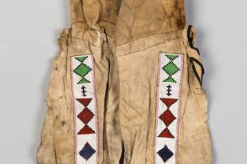Native American Beaded Buckskin Pants