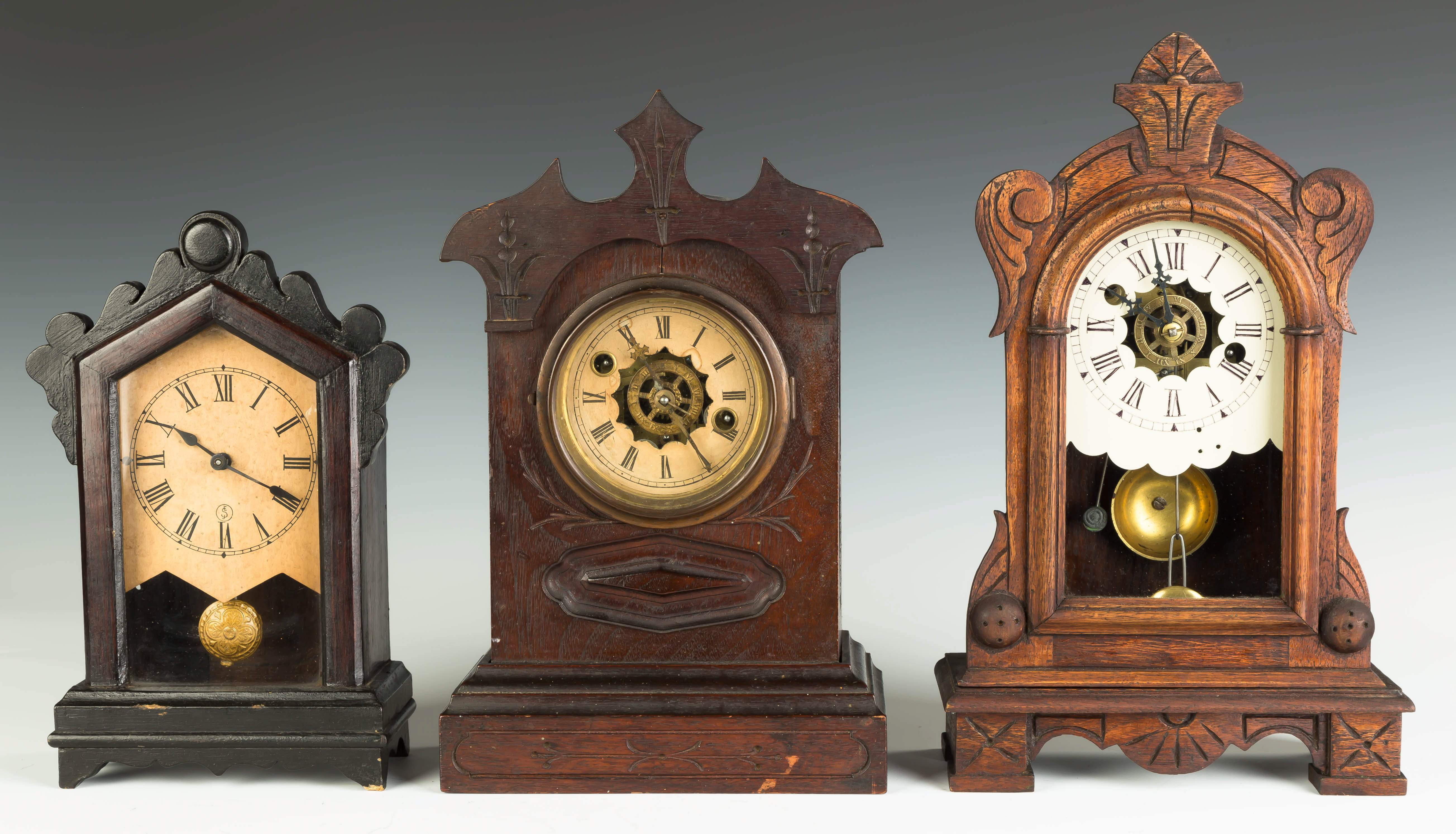 Three Victorian Cottage Clocks Cottone Auctions
