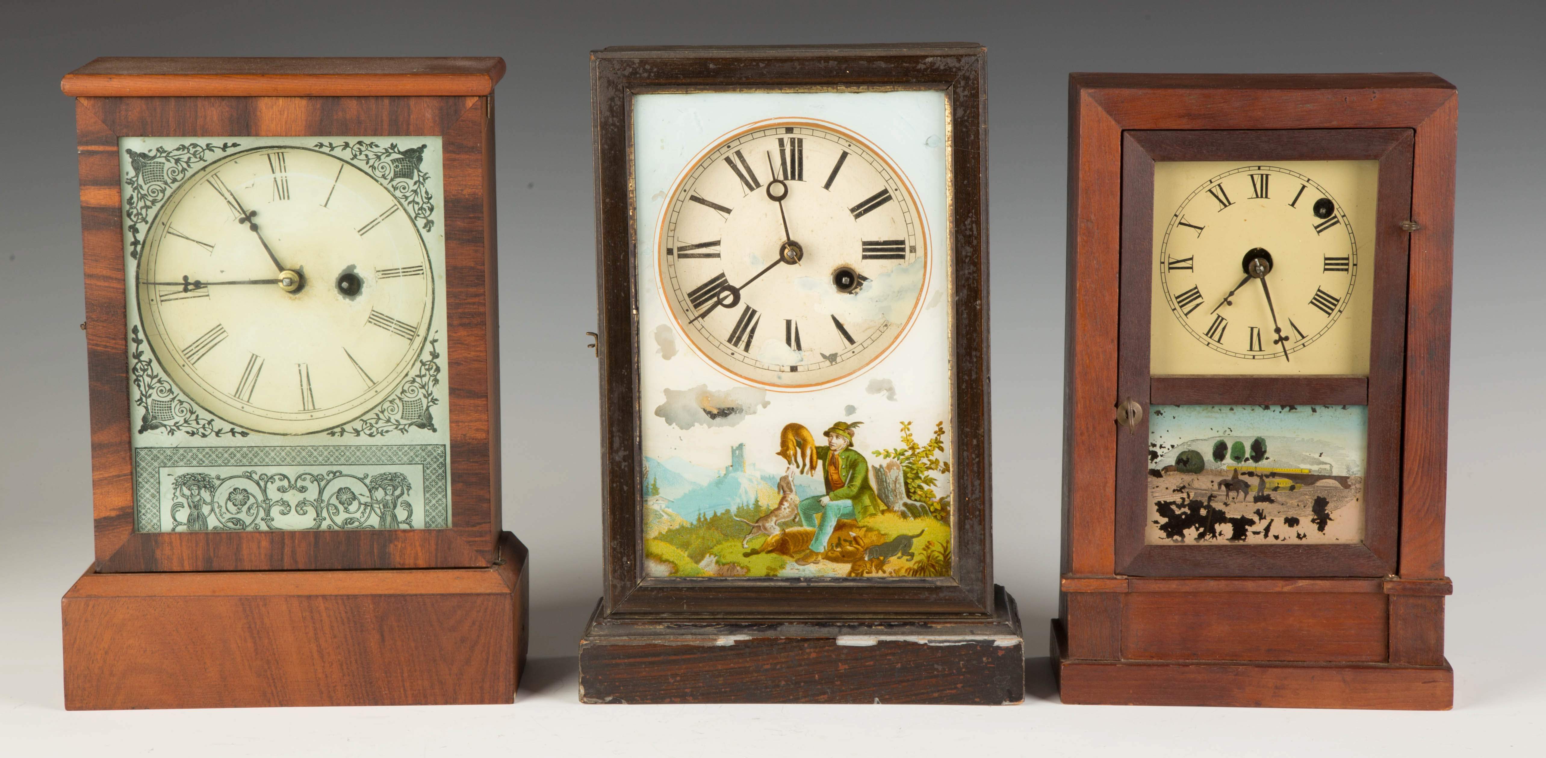Three New England Cottage Clocks Cottone Auctions