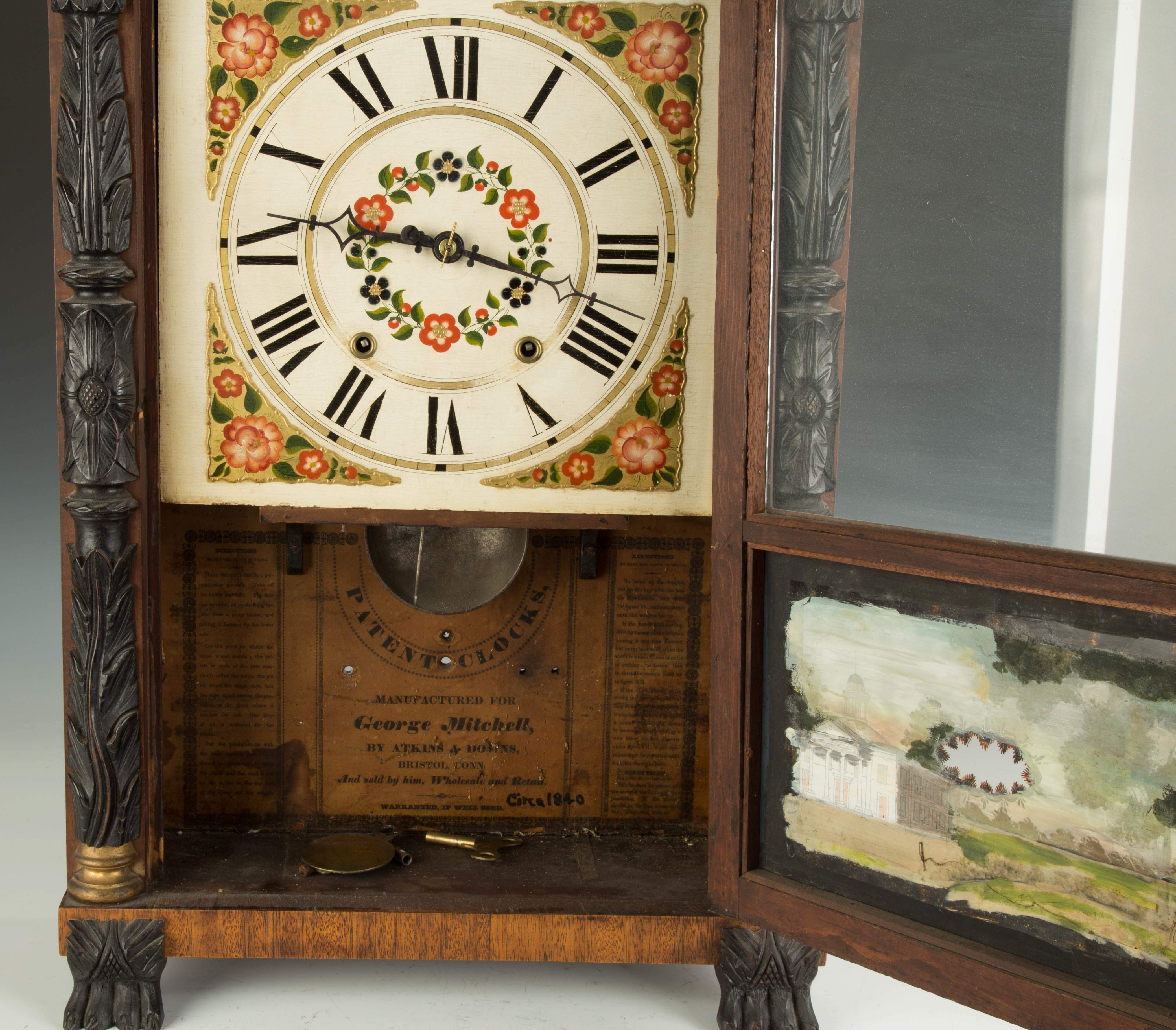 George Mitchell Carved Column and Splat Shelf Clock | Cottone Auctions