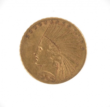 1909 Ten Dollar Indian Head Gold Coin
