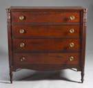 MA. Sheraton 4 Drawer Mahogany Chest