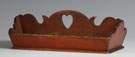 Carved & Painted Cutlery Tray w/Heart Cutout 