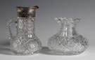 Brilliant Period Cut Glass Water Pitcher & Vase