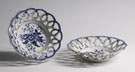 2 Similar Worcester Reticulated Bowls