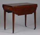 Hepplewhite Pembroke Mahogany Table w/Drawer