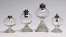 4 Early Whale Oil Lamps