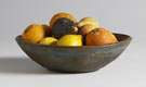 Miniature Turned & Painted Bowl w/Stone Fruit