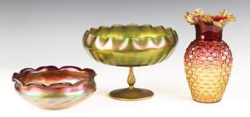 Austrian Bowls and Amberina Vase