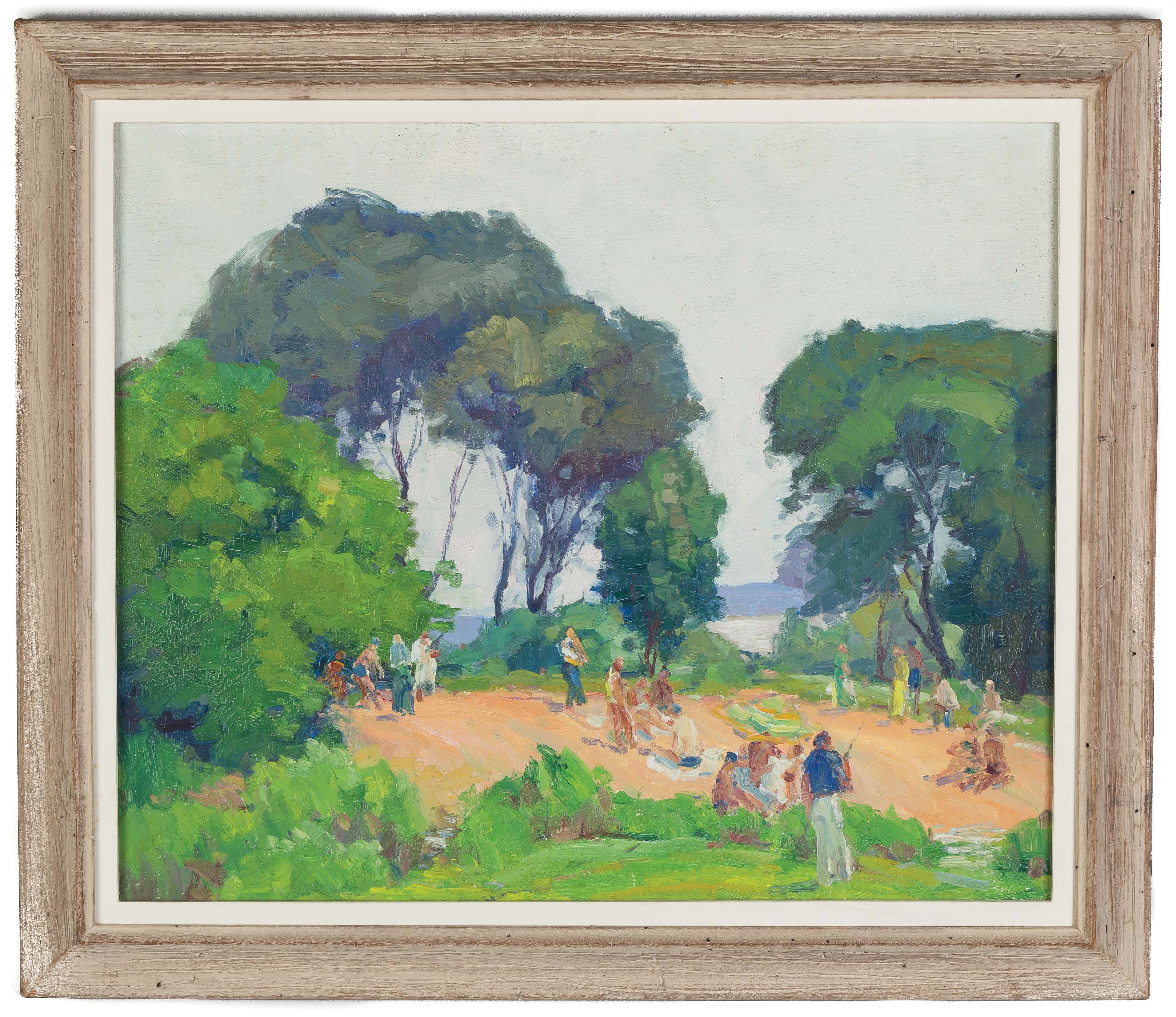Renouard (American, 18841954) Beach Scene Cottone Auctions