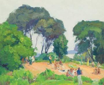 George Renouard (American, 1884–1954) Beach Scene