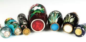 A Group of Japanese Cloisonné Vases