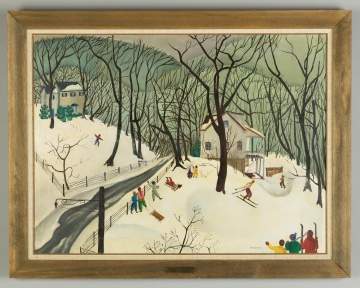 Annie Lenney (American, B 1910) "Winter Play"