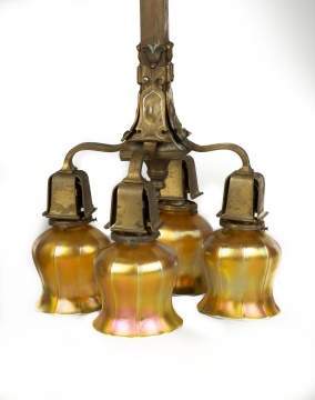 Arts and Crafts Four-Light Hanging Fixture