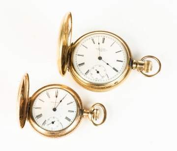 Two 14K Gold Pocket Watches