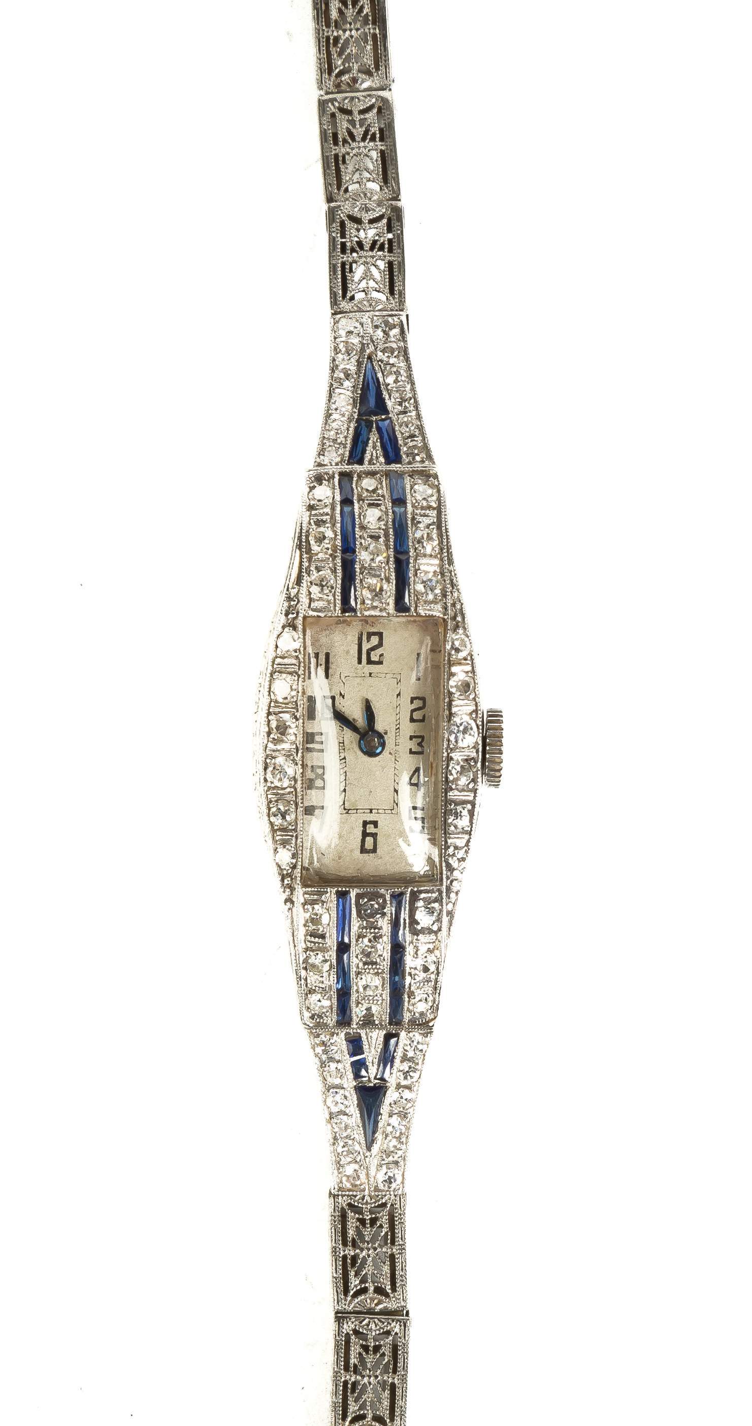 Hamilton Art Deco 14K Gold and Diamond Ladies Watch | Cottone Auctions
