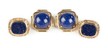 Vintage 14K Gold and Lapis Earrings and Rings
