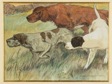 Charles Livingston Bull  (American, 1874-1932)  Hunting Dogs