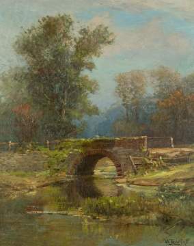 Wilson Marlatt  (American, 1837-1911)  Stone  Bridge with Stream