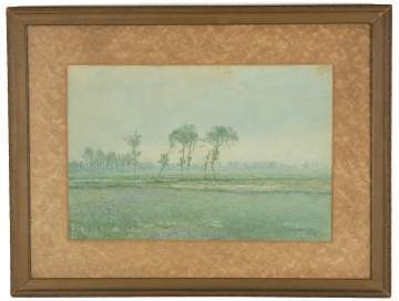 Hiroshi Yoshida (Japanese, 1876-1950) Marsh at  dusk