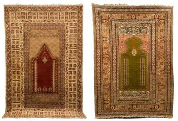 Two Turkish Prayer Rugs
