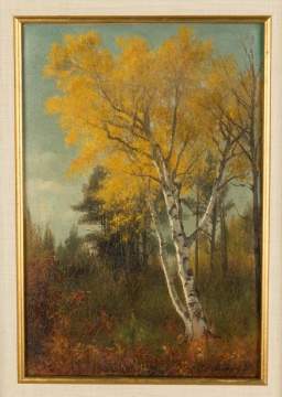 Benjamin Champney, River Birches in Autumn