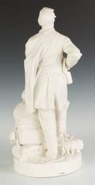 John Rogers (American, 1829-1904) Unusual Bisque Sculpture "One More  Shot"