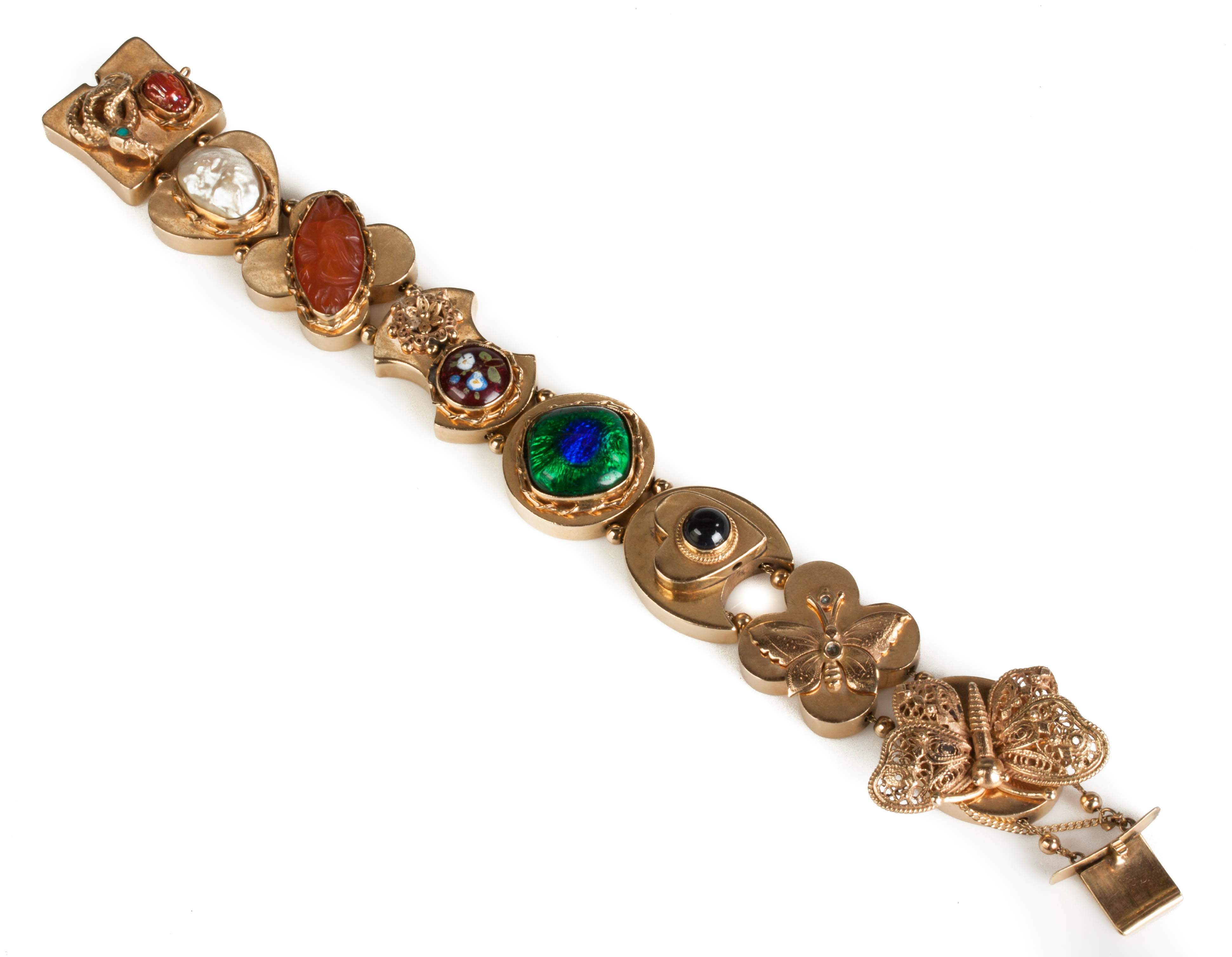 14k Gold Slide Bracelet Cottone Auctions