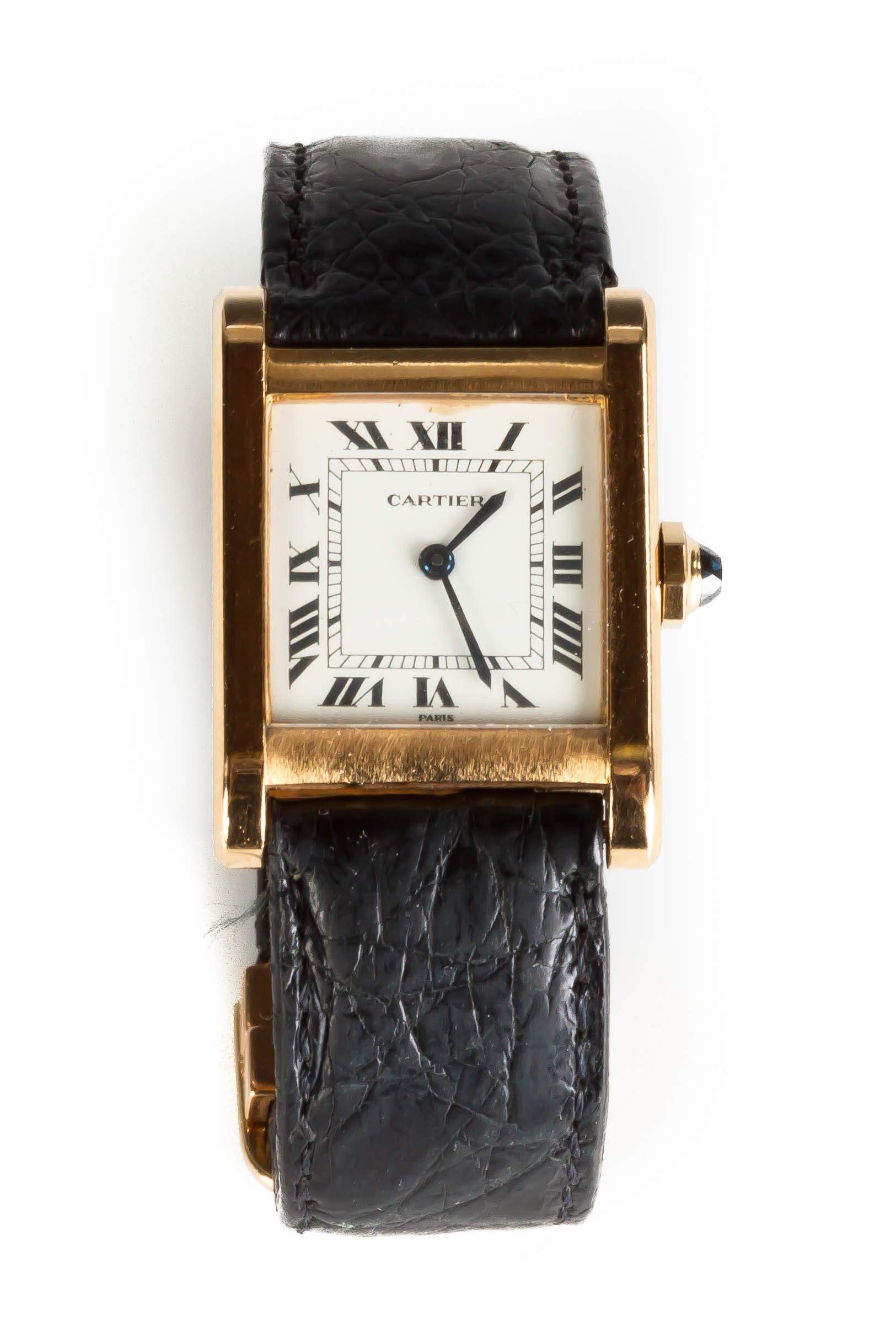 Cartier, Paris, Ladies Wrist Watch Series Tank Cottone Auctions