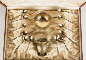 Lazarus Posen German Silver Demitasse Set