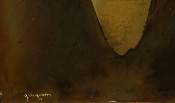 Silvio Giovenetti (American, 20th Century) Acid Painting on Metal 