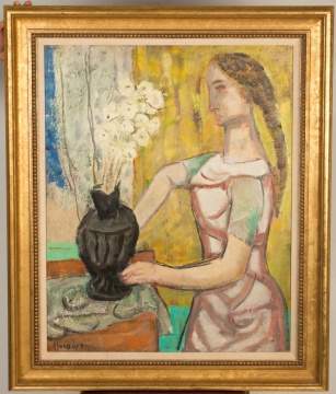 Gerrit Hondius (American, 1891-1970) "Woman with a Vase"