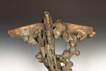 John Nelson Battenberg (American, 1931-2012) Crashed Airplane Bronze Cast